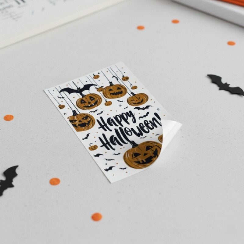 Halloween Temalı Duvar Stickerı - 3 Farklı Model - Cadılar Bayramı Dekoru - 57x24 cm