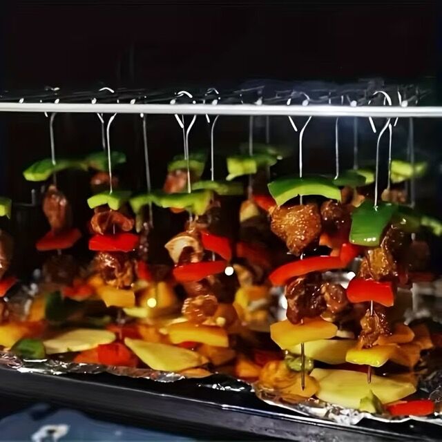 10'lu Paslanmaz Çelik Şiş Seti (20 cm) - Airfryer & Mangal