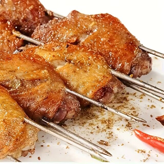 10'lu Paslanmaz Çelik Şiş Seti (20 cm) - Airfryer & Mangal
