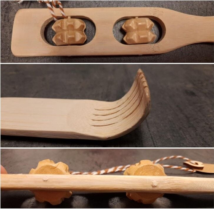 Doğal Bambu Kaşınma Ve Masaj Sopası