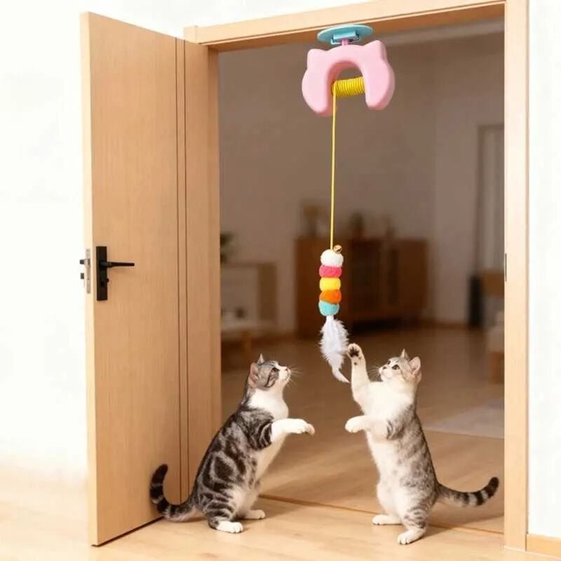 Otomatik Yo-Yo Kedi Oyuncağı - Şarjlı Oyuncak - Makaralı