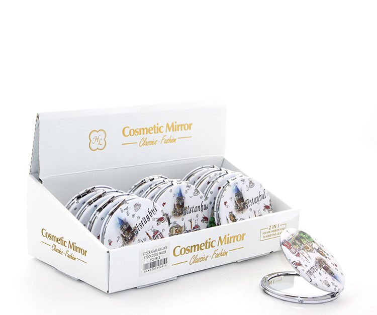 Taşlı İstanbul Tasarımı El Aynası İnce Model 20