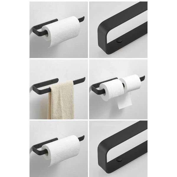 Metal Mat Siyah Havluluk