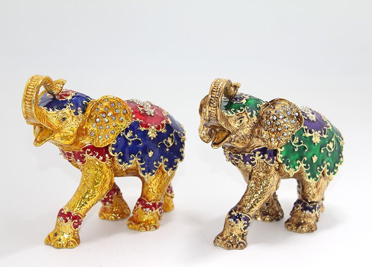 Swarovski Taşlı Tekli Fil Figürü Model 3