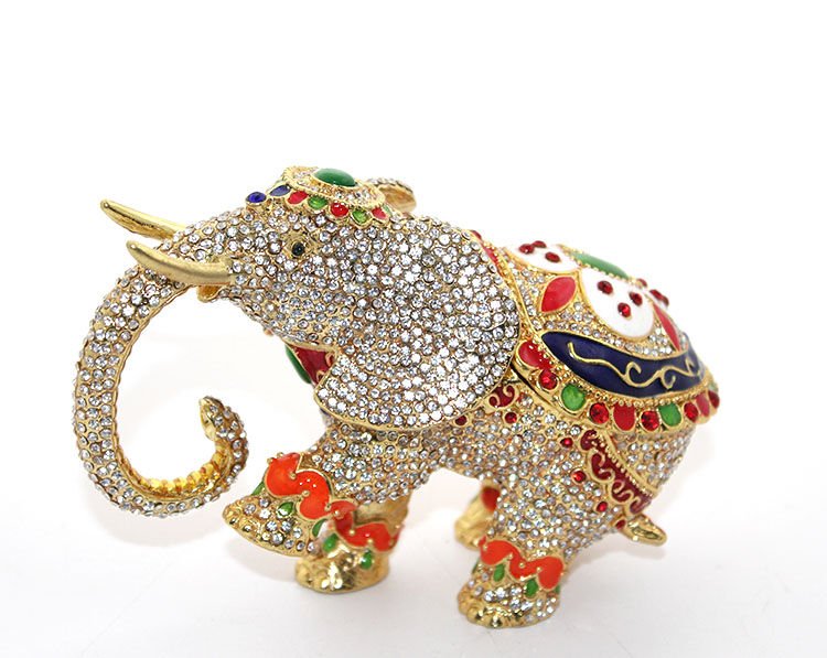 Swarovski Taşlı Tekli Fil Figürü Model 6