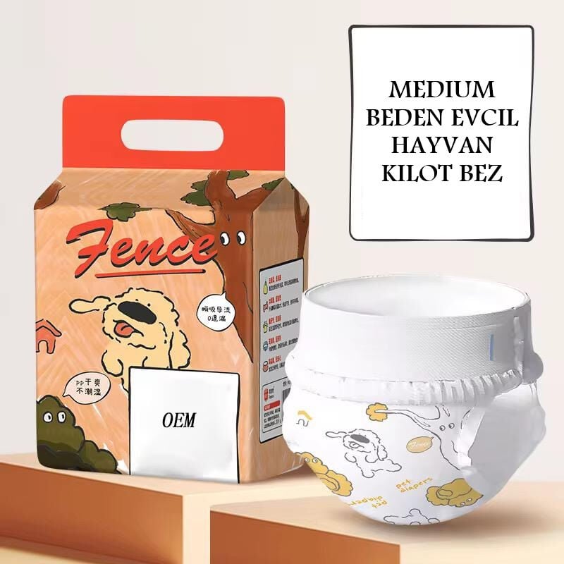 Medium Beden Evcil Hayvan Kilot Bez - Ultra Emici - Hızlı Kuruyan