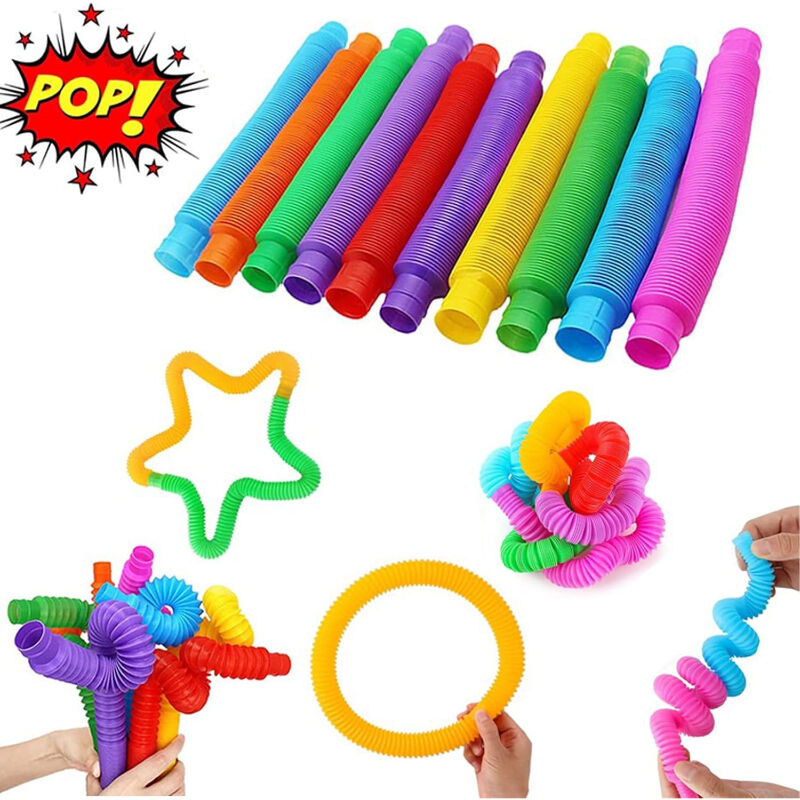 Boru Oyuncak - 6'lı Set - Rengarenk - Plastik