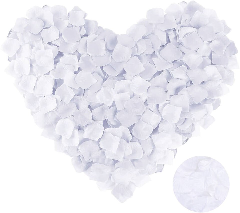 Beyaz Renk Gül Yaprağı - 1 Paket 100 Adet