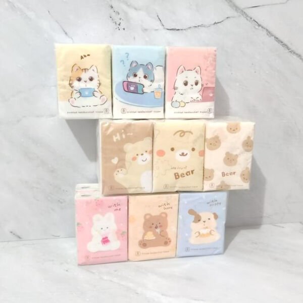 Sevimli Figürlü Çocuk Mendili 9'lu Paket