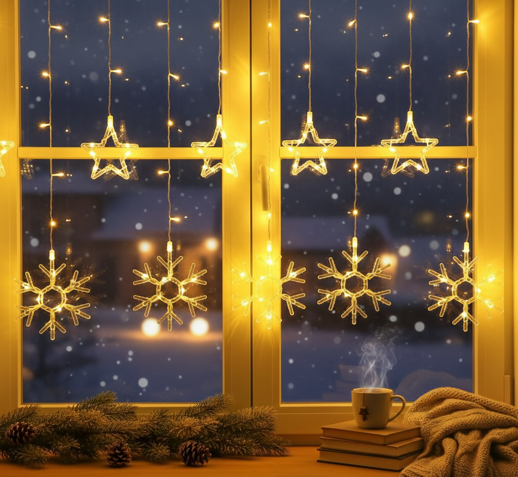Kar Tanesi Perde Led