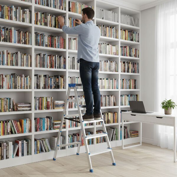 5+5 Çift Basamaklı Alüminyum Metal Merdiven