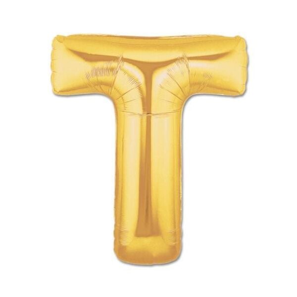 Altın Sarısı Folyo T Harfi Balon 1 Metre