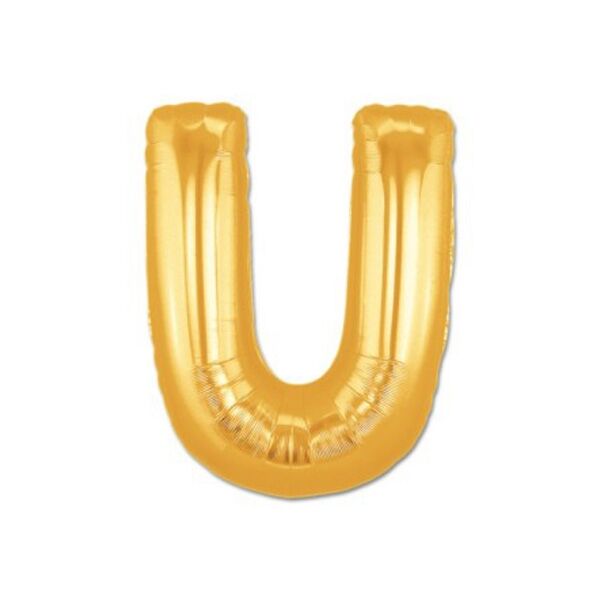 Altın Sarısı Folyo U Harfi Balon 1 Metre