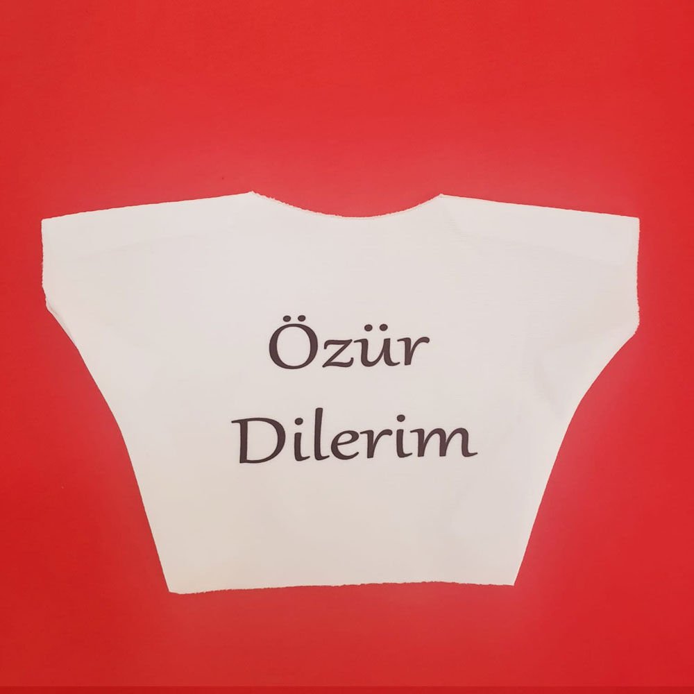 Özür Dilerim Yazılı Peluş Oyuncak Ayı Tişörtü
