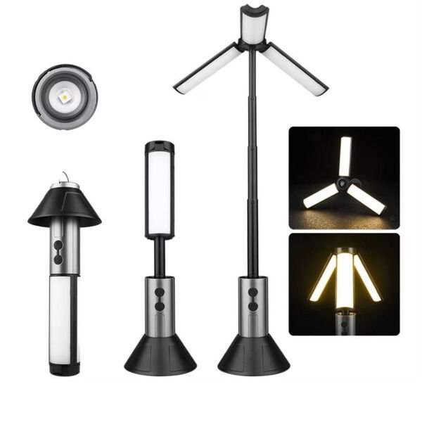 Teleskopik Şarj Edilebilir Çadır Kamp Işığı