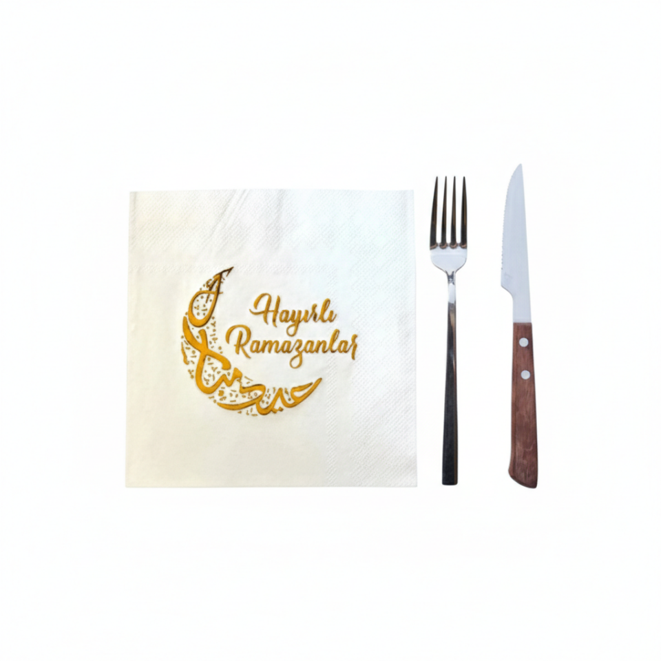 Ramazan Temalı Yaldız Baskılı Peçete