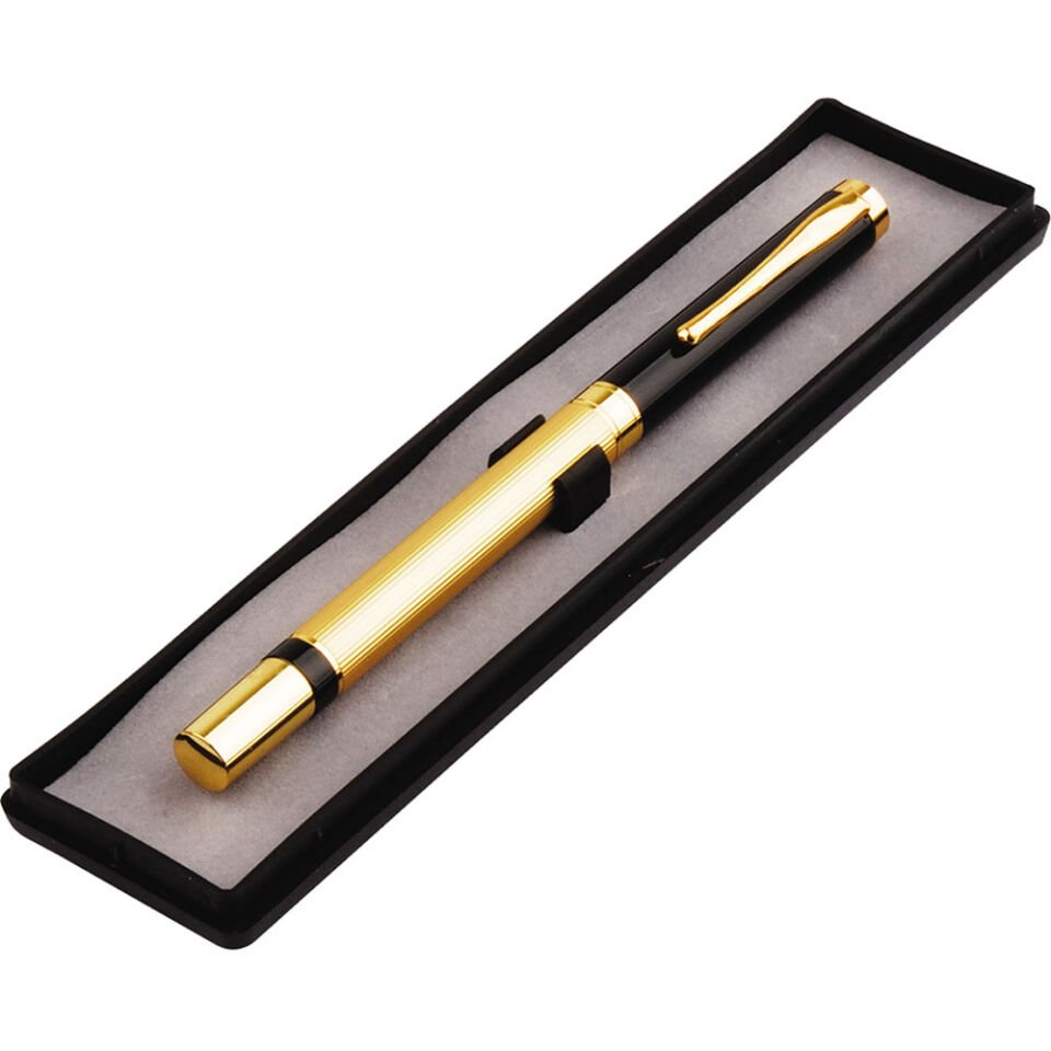 Kutulu Metal Roller Gold Siyah Kalem