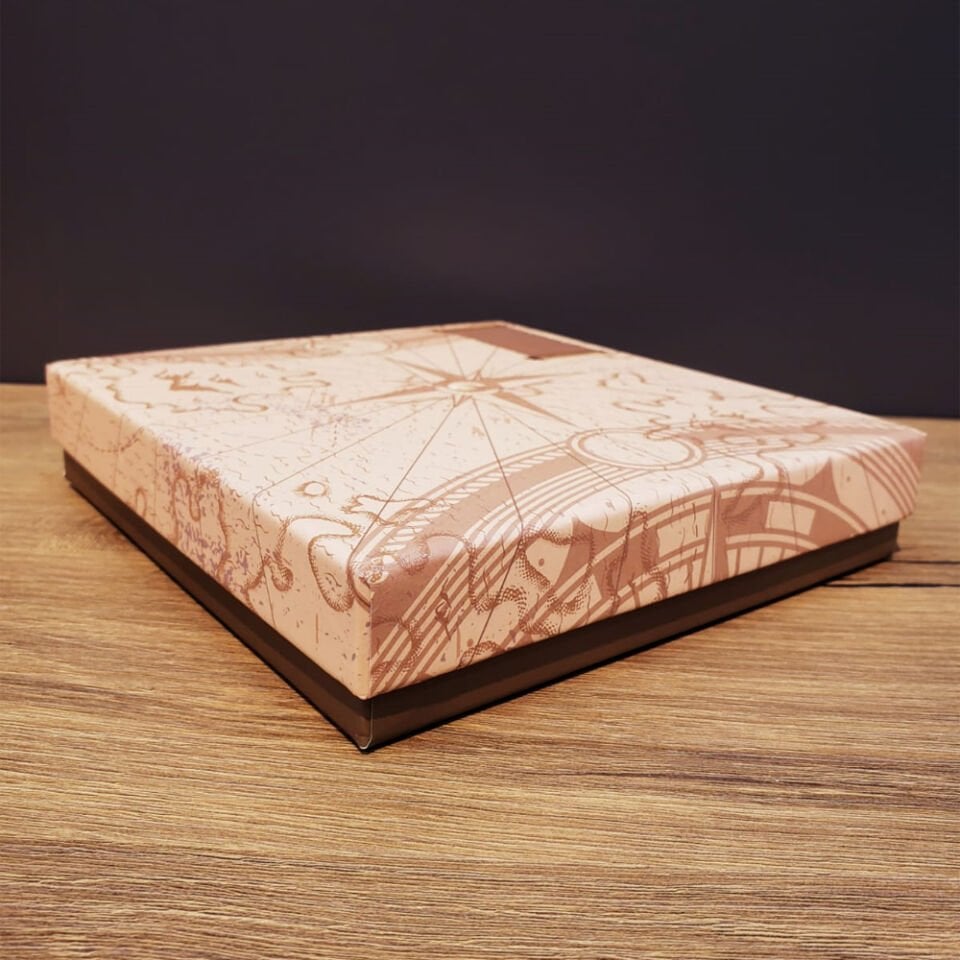 Lacivert Pusula Tasarım Deri Defter Ve Tükenmez Kalem Seti