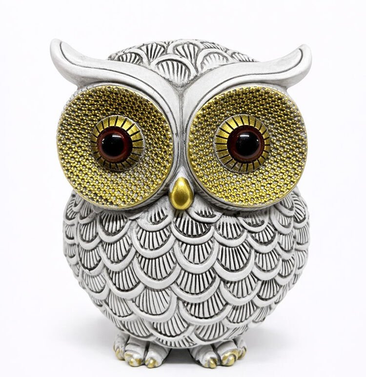 10x7 cm Polyester Baykuş Figürü