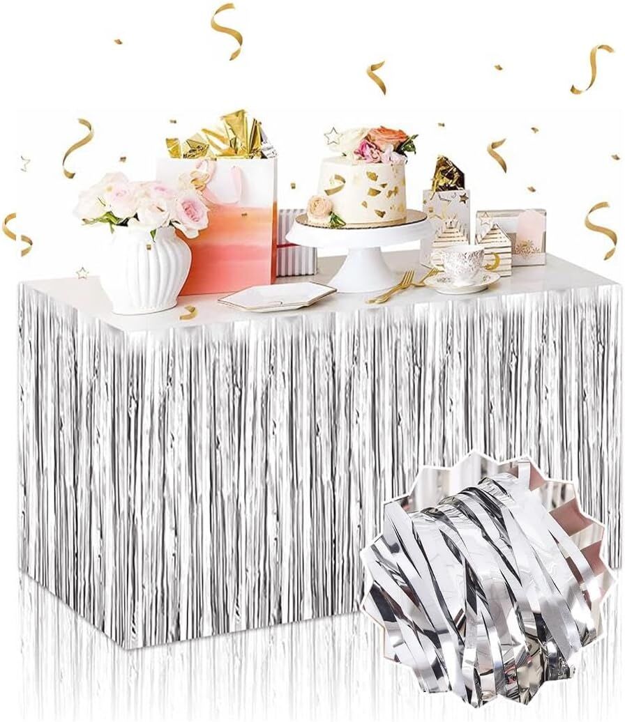 Gümüş Metalize Masa Eteği