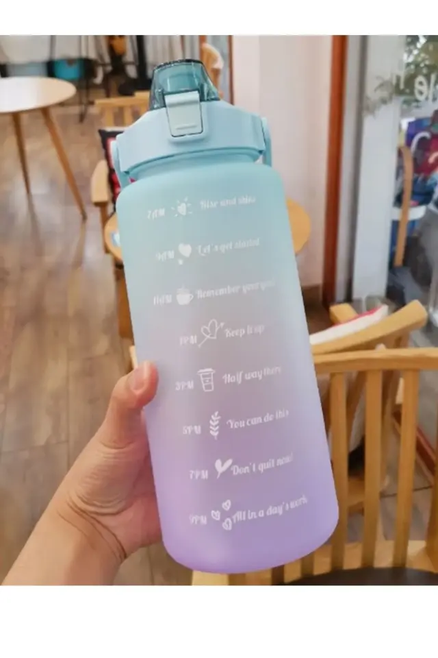 Günlük Motivasyon Su Matarası 2 Litre