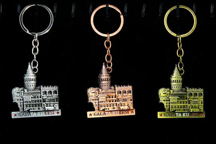 Metal Galata Kulesi Anahtarlık Model 4