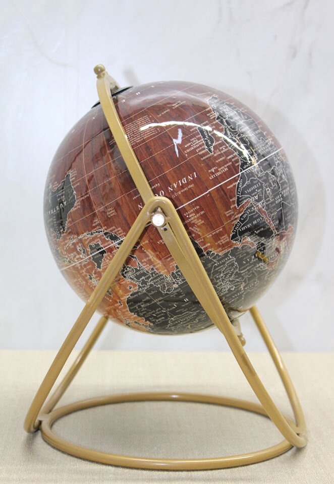 Dekoratif Metal Standlı Dünya Küre - Model 1