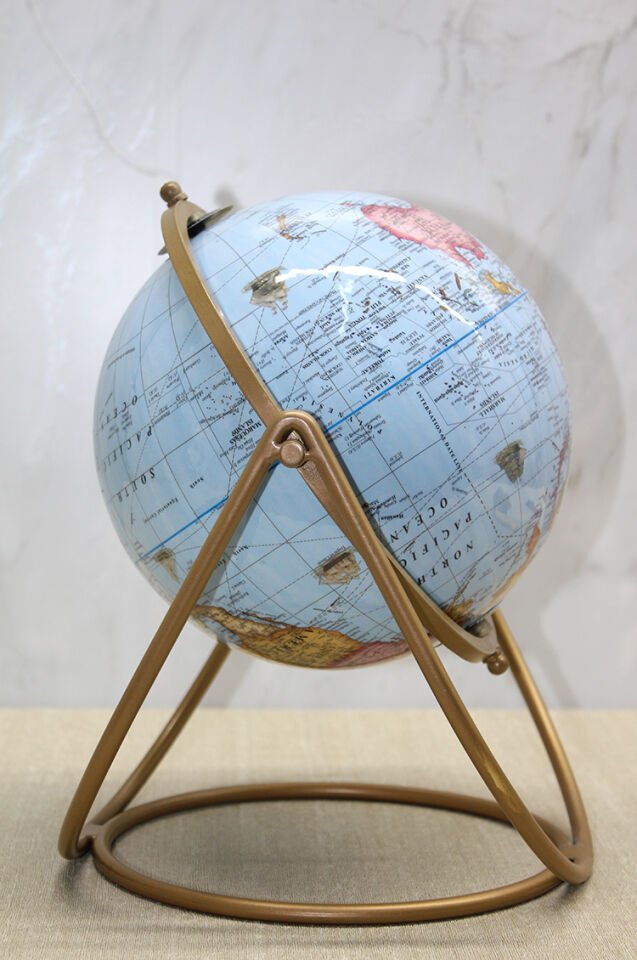 Dekoratif Metal Standlı Dünya Küre - Model 2