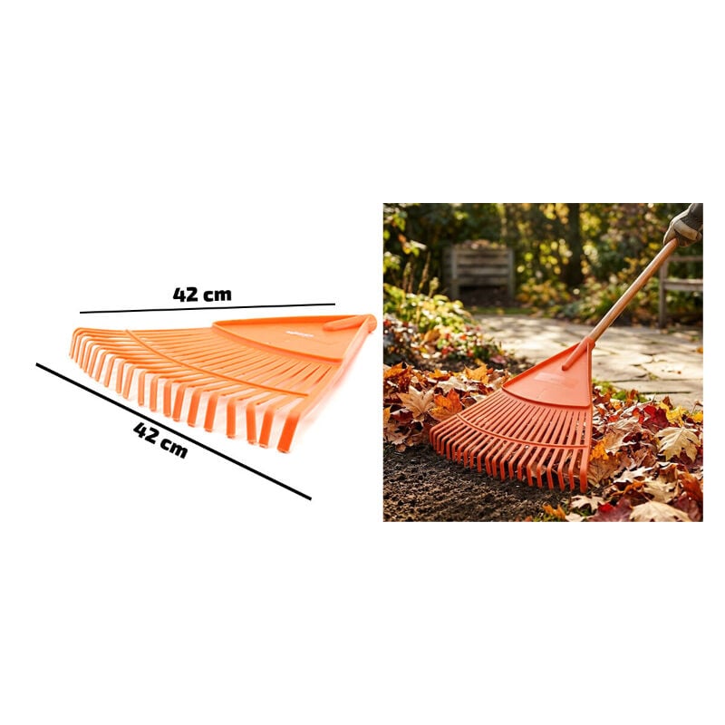 20 Dişli Yaprak Tırmığı - Plastik - 42 cm Genişlik