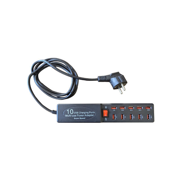 10 Portlu USB Şarj Adaptörü