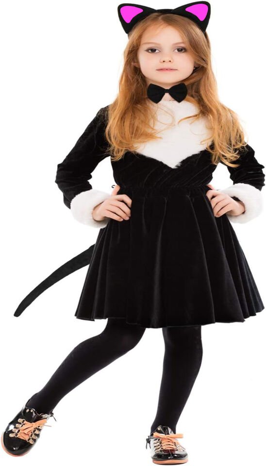 Fuşya Kedi Seti - Taç, Kuyruk, Papyon Çocuk Boy