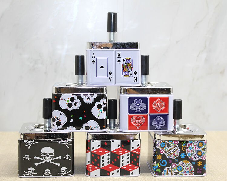 Metal Renkli Basmalı Küllük