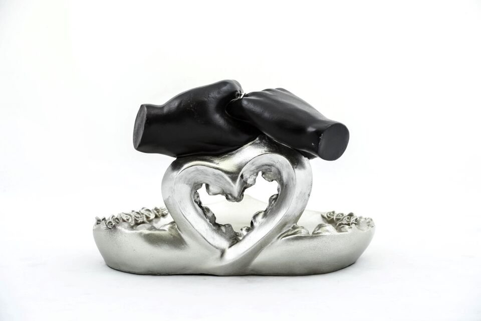 Özel Tasarım Kalpli Polyester Sunum Tepsisi