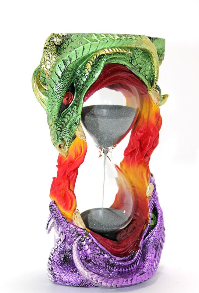 Polyester Dragon Tasarımlı Kum Saati Model 1