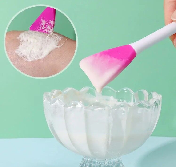 Silikon Yüz Temizleme Fırçası ve Maske Uygulama Spatulası