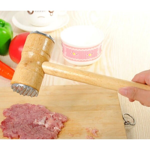 Ahşap Saplı Et Dövme Çekici