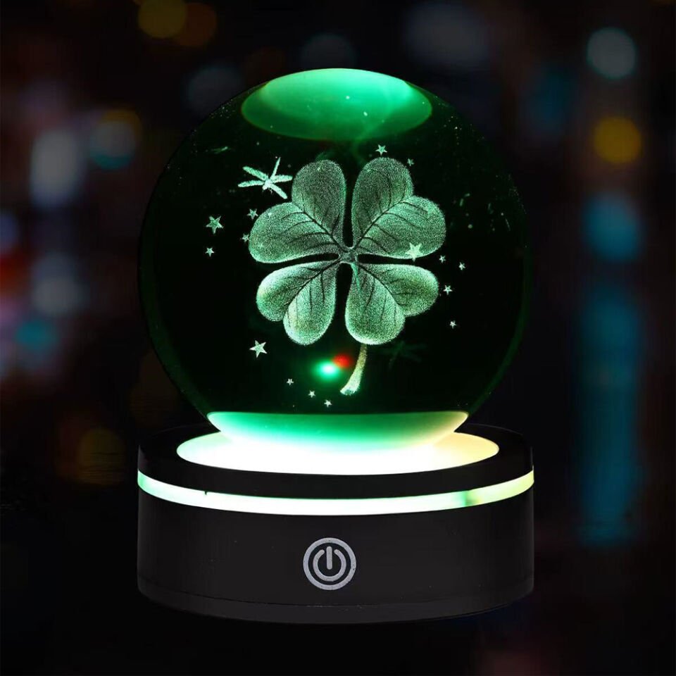 USB'li Yonca Tasarımlı Dönen Cam Küre